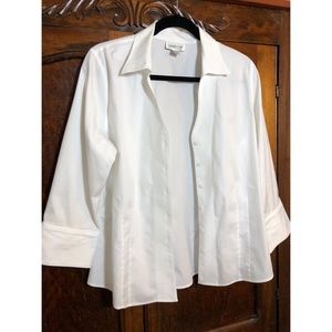White Cotton button down blouse